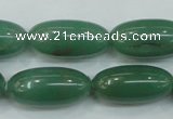 CAJ53 15.5 inches 12*26mm rice green aventurine jade beads wholesale