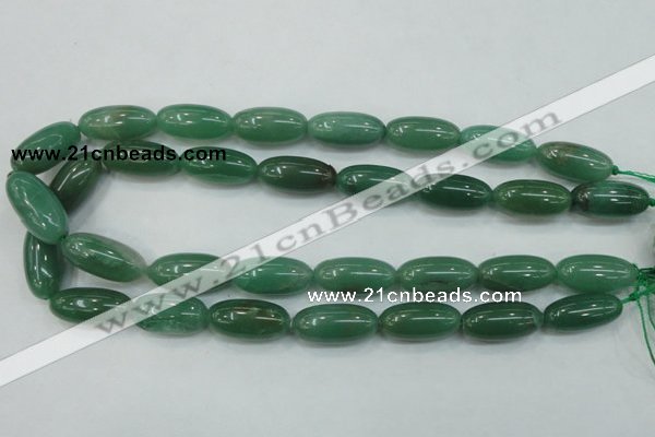 CAJ53 15.5 inches 12*26mm rice green aventurine jade beads wholesale