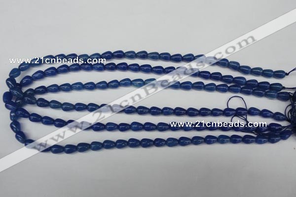 CAJ571 15.5 inches 6*8mm teardrop blue aventurine beads wholesale