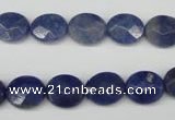 CAJ580 15.5 inches 10*12mm faceted oval blue aventurine beads wholesale