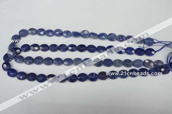 CAJ580 15.5 inches 10*12mm faceted oval blue aventurine beads wholesale