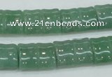 CAJ59 15.5 inches 13*18mm flat bamboo green aventurine jade beads