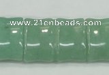 CAJ61 15.5 inches 22*30mm flat bamboo green aventurine jade beads