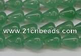 CAJ631 15.5 inches 8*10mm teardrop green aventurine beads