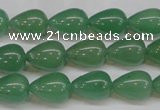 CAJ632 15.5 inches 10*14mm teardrop green aventurine beads