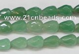 CAJ638 15.5 inches 8*10mm faceted teardrop green aventurine beads