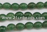 CAJ643 15.5 inches 8*10mm rice green aventurine beads