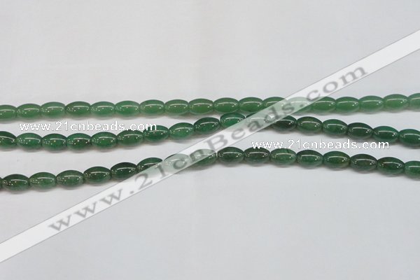 CAJ644 15.5 inches 8*12mm rice green aventurine beads