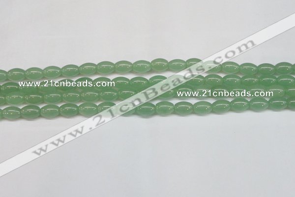 CAJ645 15.5 inches 8*12mm rice green aventurine beads