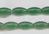 CAJ646 15.5 inches 8*16mm rice green aventurine beads