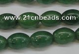 CAJ647 15.5 inches 10*14mm rice green aventurine beads