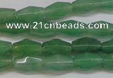 CAJ651 15.5 inches 8*12mm hexahedron green aventurine beads