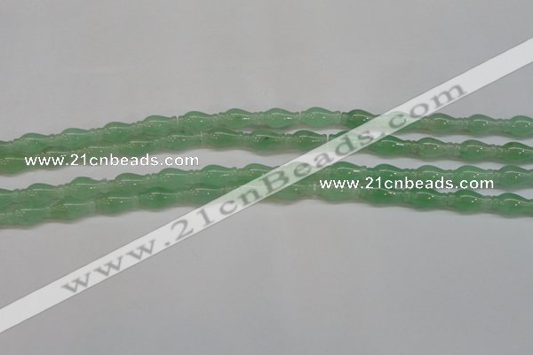 CAJ662 15.5 inches 7*14mm vase-shaped green aventurine beads