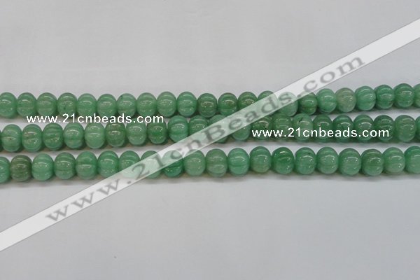 CAJ672 15.5 inches 10*13mm pumpkin green aventurine beads