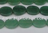 CAJ678 15.5 inches 10*14mm oval green aventurine beads