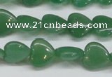 CAJ686 15.5 inches 14*14mm heart green aventurine beads