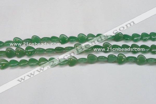 CAJ686 15.5 inches 14*14mm heart green aventurine beads