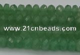 CAJ701 15.5 inches 4*6mm faceted rondelle green aventurine beads