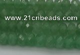 CAJ702 15.5 inches 5*8mm faceted rondelle green aventurine beads