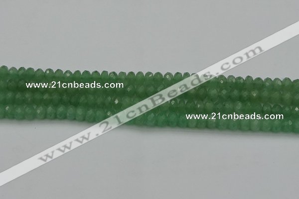 CAJ702 15.5 inches 5*8mm faceted rondelle green aventurine beads