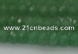 CAJ703 15.5 inches 6*10mm faceted rondelle green aventurine beads