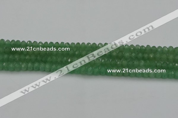 CAJ703 15.5 inches 6*10mm faceted rondelle green aventurine beads