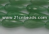 CAJ706 15.5 inches 8*20mm faceted teardrop green aventurine beads