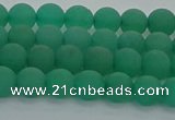 CAJ711 15.5 inches 6mm round matte green aventurine beads