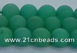 CAJ713 15.5 inches 10mm round matte green aventurine beads