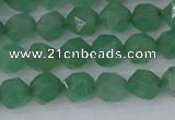 CAJ731 15.5 inches 6mm faceted nuggets green aventurine beads