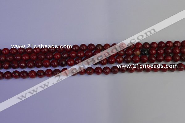 CAJ750 15.5 inches 4mm round apple jasper beads wholesale