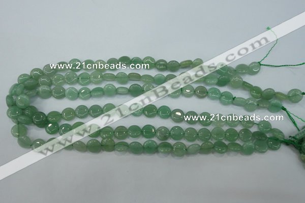 CAJ80 15.5 inches 10mm flat round green aventurine beads wholesale