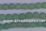 CAJ801 15.5 inches 6mm round matte green aventurine beads wholesale