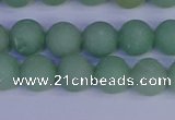 CAJ803 15.5 inches 10mm round matte green aventurine beads wholesale