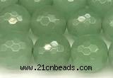 CAJ831 15 inches 8mm faceted round green aventurine beads