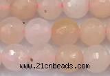 CAJ857 15 inches 6mm faceted round pink aventurine beads