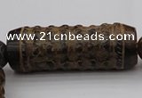 CAL01 14.5 inches 20*60mm carved drum agalmatolite beads