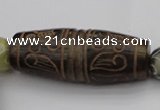 CAL05 14.5 inches 25*60mm carved drum agalmatolite beads