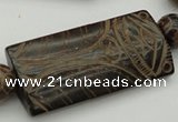 CAL14 14.5 inches 28*60mm carved rectangle agalmatolite beads