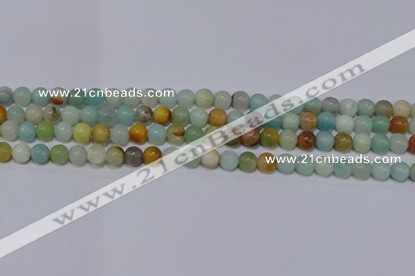 CAM02 6mm round mixed color natural amazonite beads Wholesale