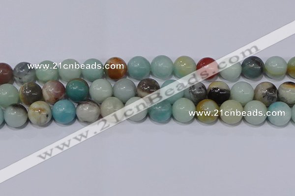 CAM05 round mixed color 12mm natural amazonite beads Wholesale