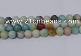 CAM07 round 16mm mixed color natural amazonite beads Wholesale