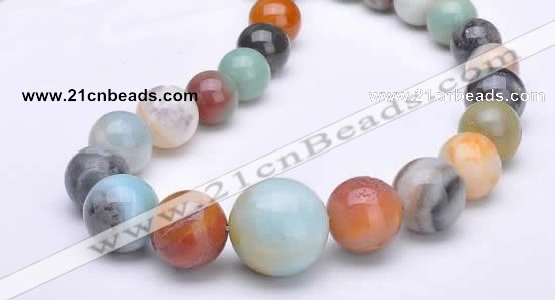 CAM08 15.5 inches round different sizes natural amazonite beads