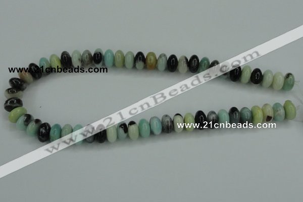 CAM101 15.5 inches 6*12mm rondelle amazonite gemstone beads