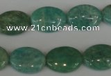 CAM1021 15.5 inches 13*18mm oval natural Russian amazonite beads