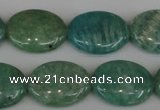 CAM1022 15.5 inches 15*20mm oval natural Russian amazonite beads