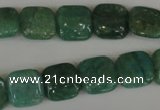 CAM1026 15.5 inches 12*12mm square natural Russian amazonite beads