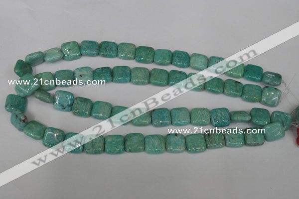 CAM1027 15.5 inches 14*14mm square natural Russian amazonite beads