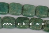 CAM1028 15.5 inches 16*16mm square natural Russian amazonite beads