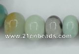 CAM106 15.5 inches multi-size rondelle amazonite gemstone beads